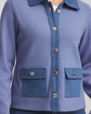 Denim Colorblock Marl Shirt Jacket | Chico's